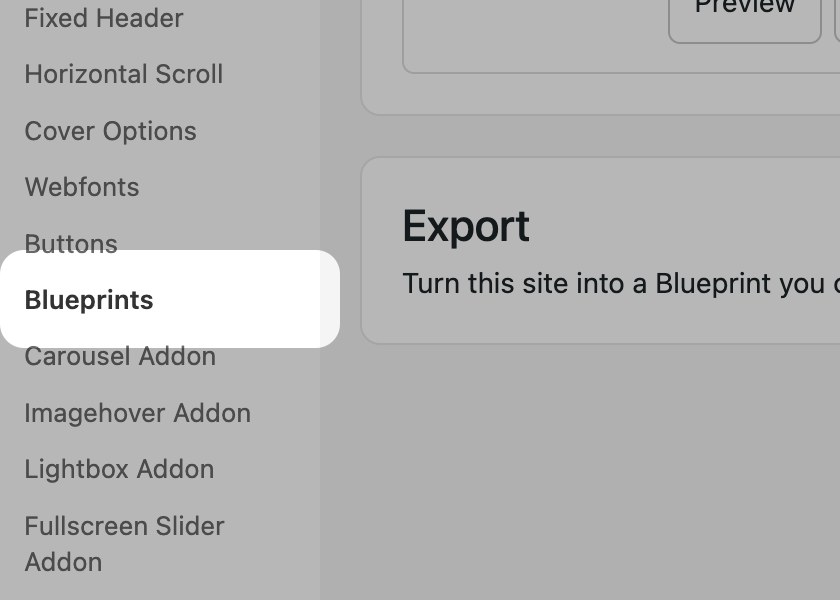 Lay Options Blueprints menu item