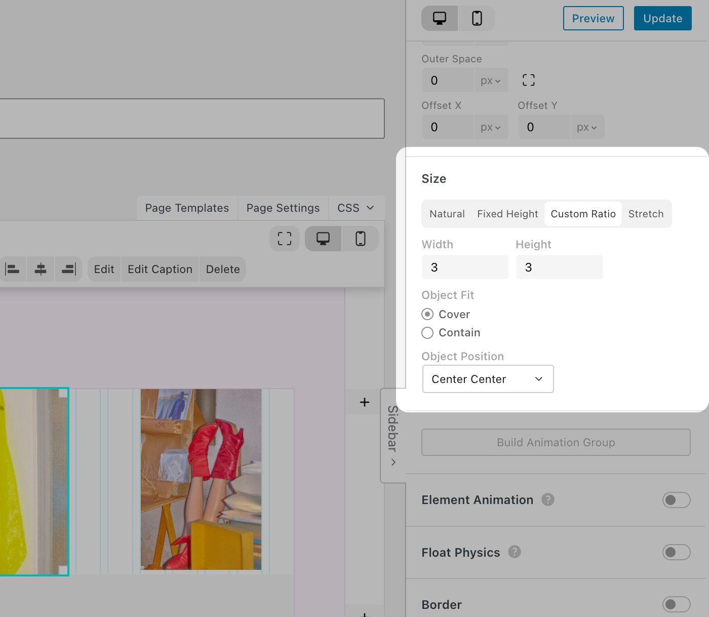 Custom Ratio with Object Fit and Position
