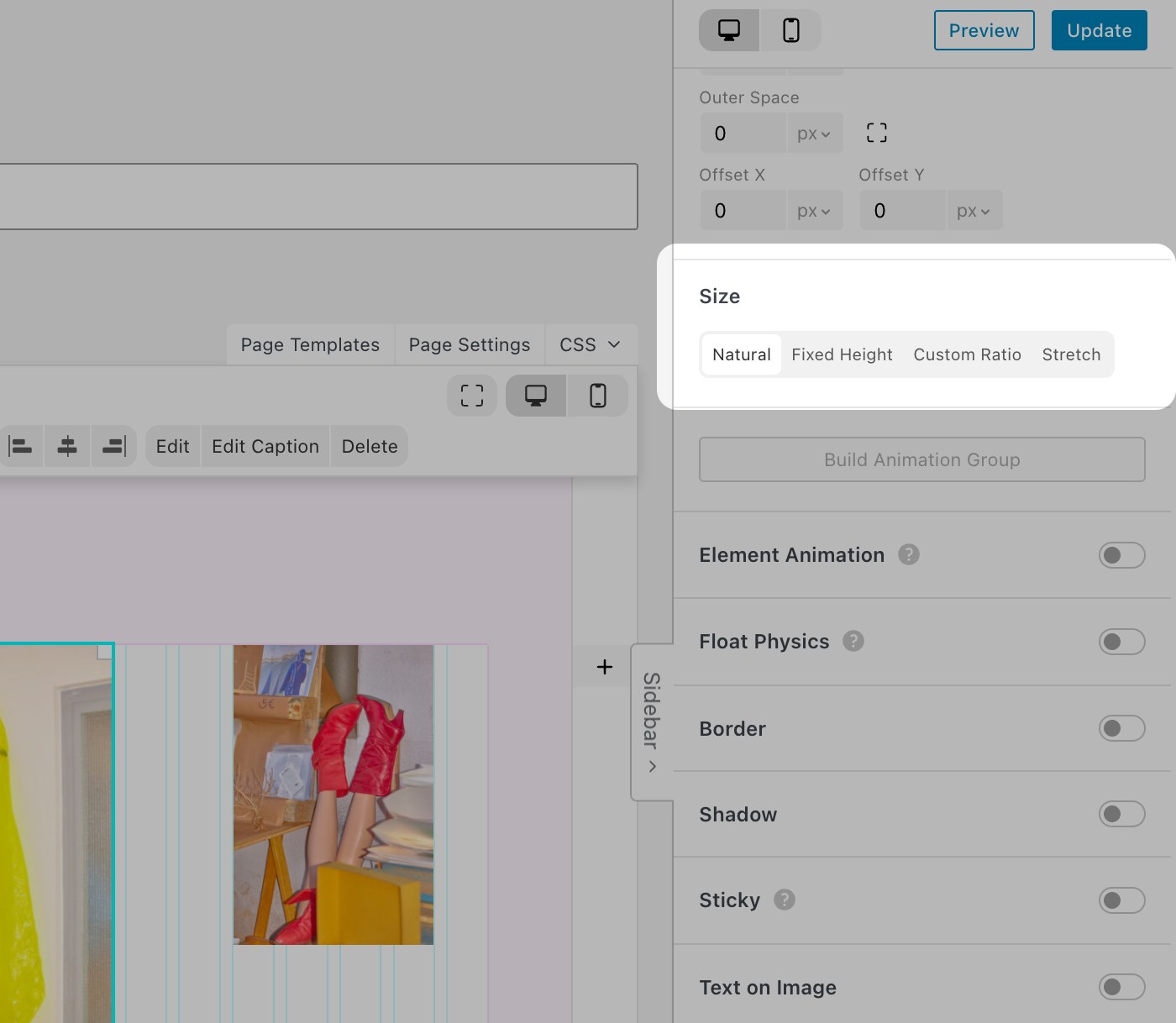 Image Size modes
