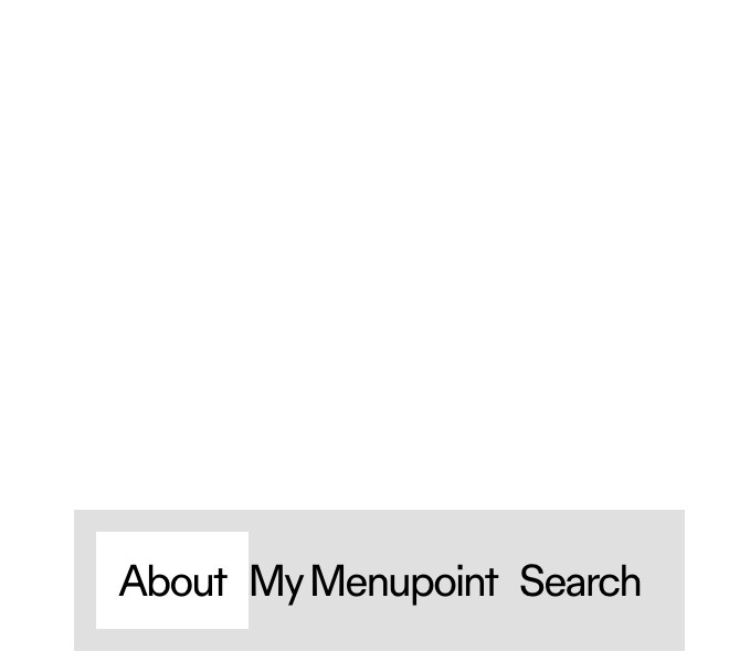 Frontend example — pill menu style