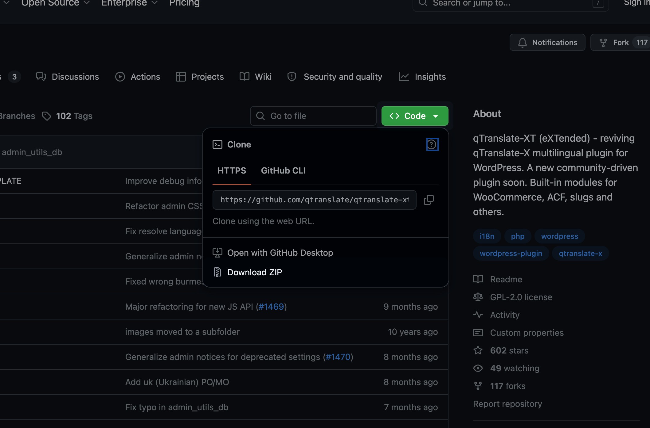 GitHub Code dropdown with Download ZIP highlighted