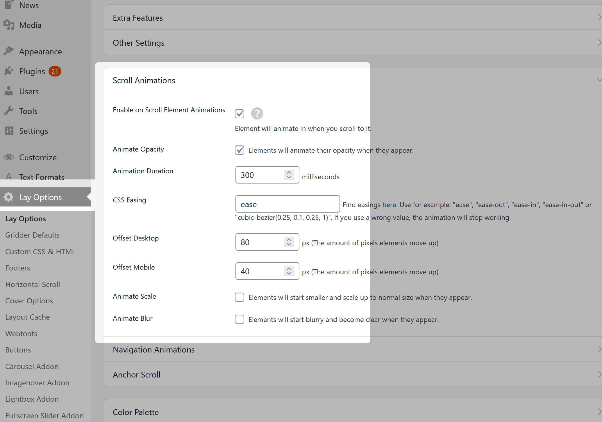On Scroll Element Animations
