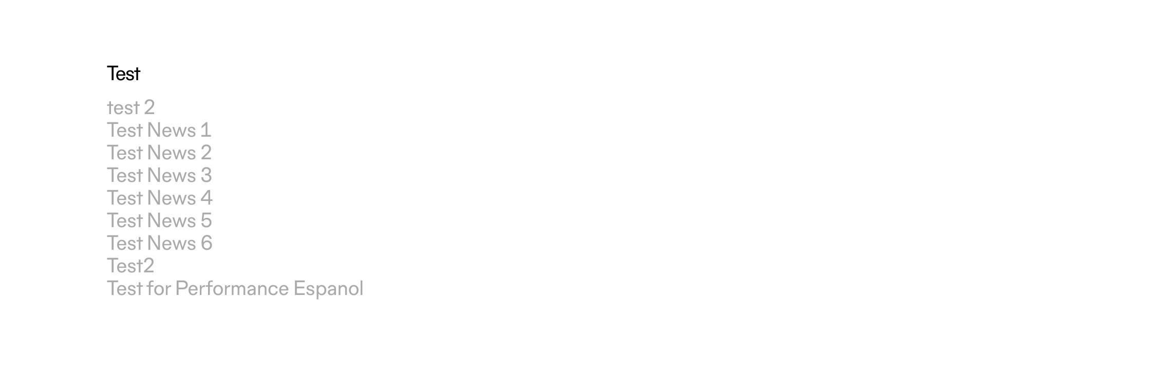 The autosuggest list