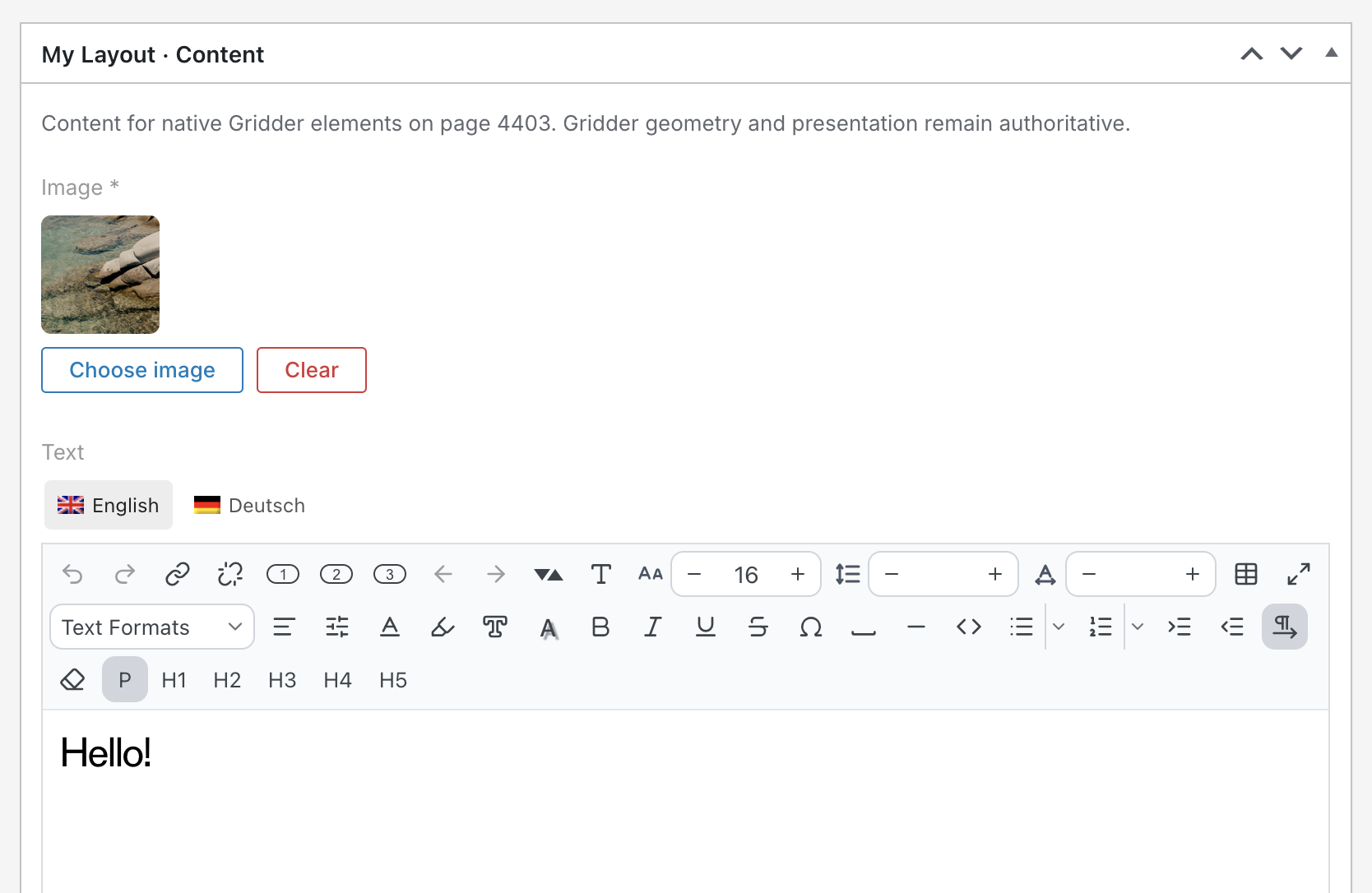 Image and text fields created by Ai Mode